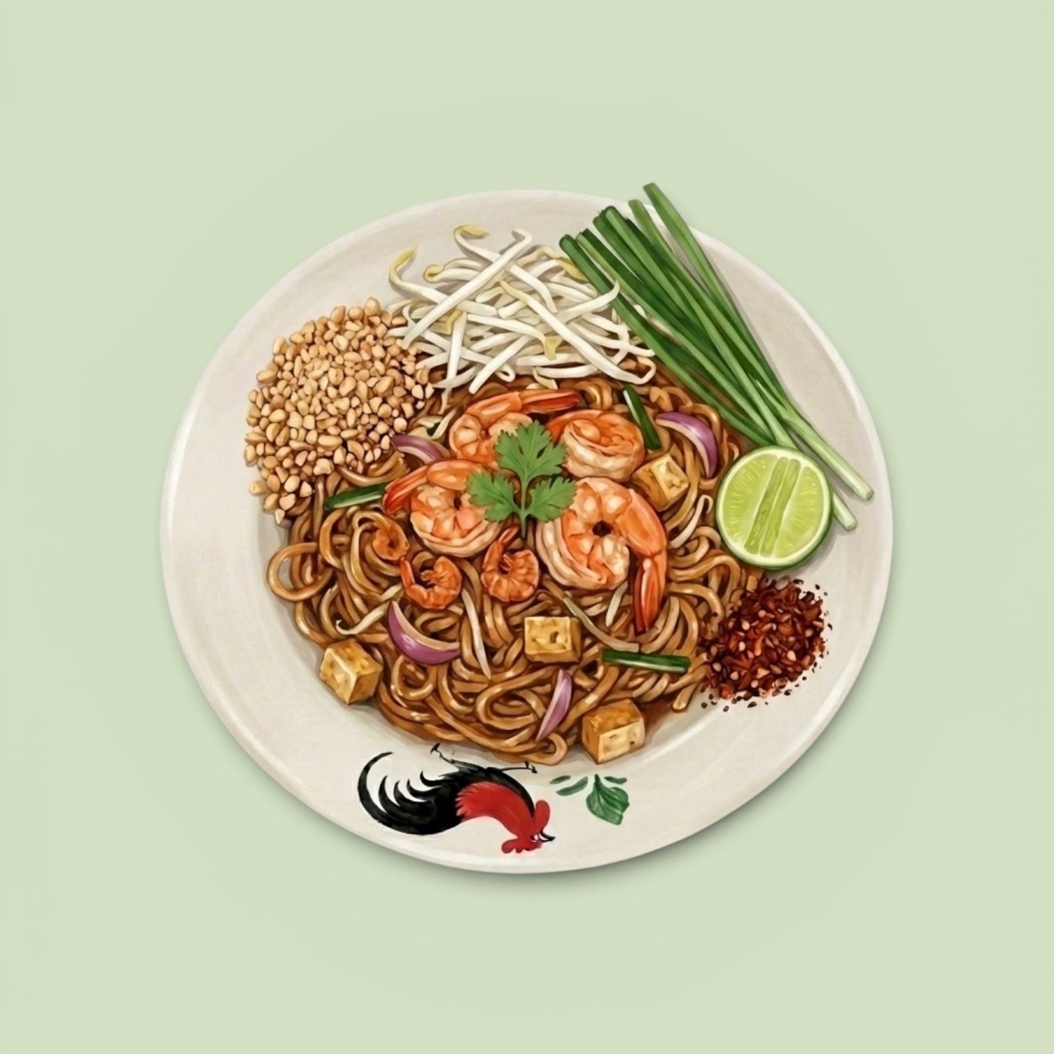 Pad Thai Garnelen